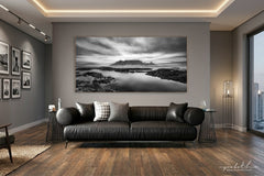 Ryno Botha, Canvas, Table Mountain, Black and White, large, print, art, seascape, sunset, ocean, beach, wood Frame, acrylic, perspex, abstract, minimal, rocks, boulders, rock, oversize, jumbo, wall art, decor, interior
