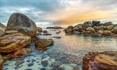 Ryno Botha, Canvas, large, print, art, seascape, sunset, ocean, beach, wood Frame, acrylic glass, perspex, South Africa