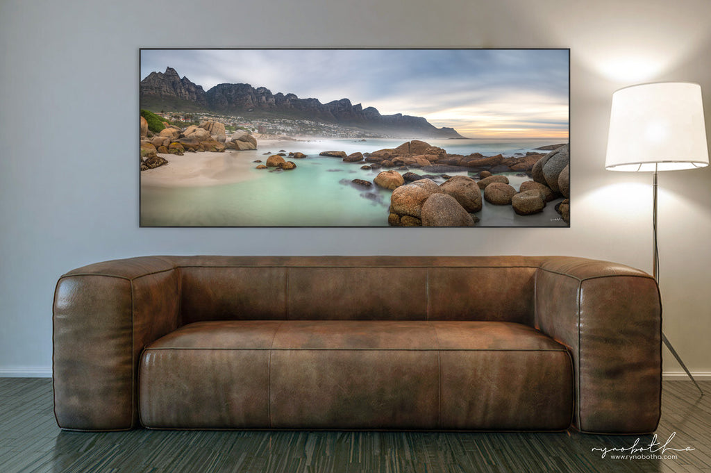 Photo, Ryno Botha, Canvas, large, print, art, seascape, sunset, ocean, beach, South Africa, Camps Bay, photo