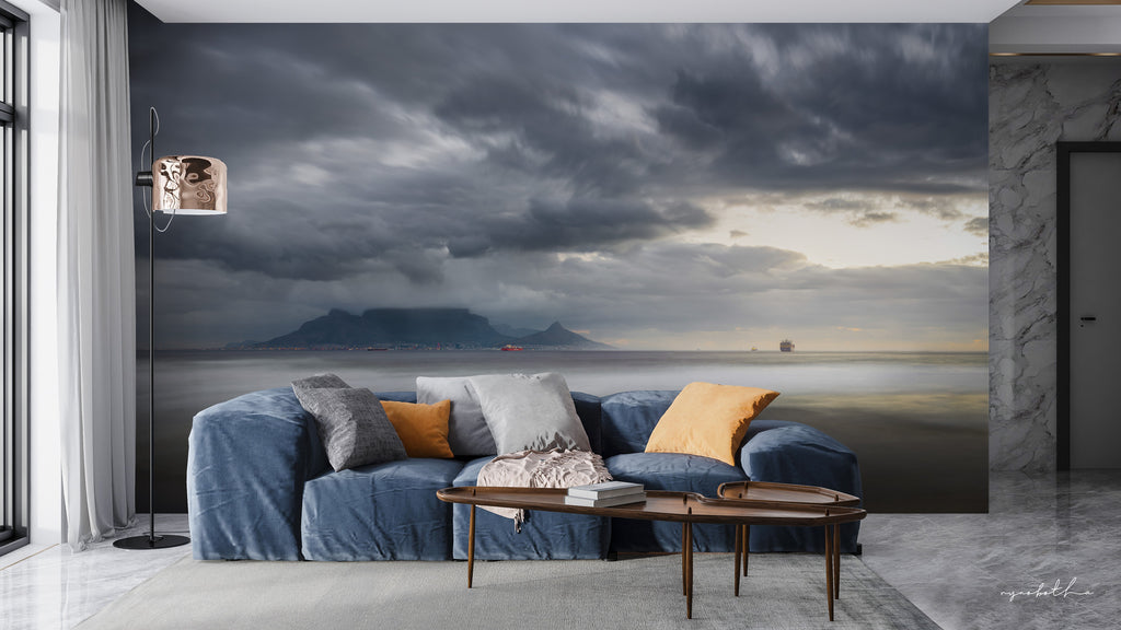 Ryno Botha, large, print, art, seascape, sunset, ocean, beach, minimal, Cape Town, Table Mountain, wallpaper, bloubergstrand, 