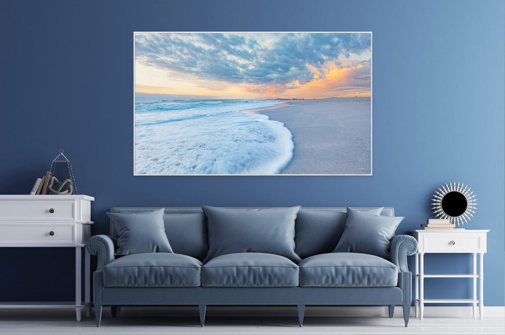 Ryno Botha, Canvas, large, print, art, seascape, sunset, ocean, beach, wood Frame, acrylic, Acrylic Glass / Perspex 